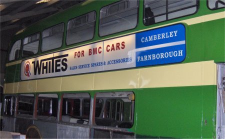 The illuminated advertising sign on the offside of 462